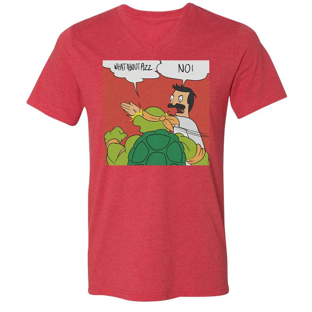 Unisex V-Neck T-Shirt - EDMT4NVF - Heather Red - 16
