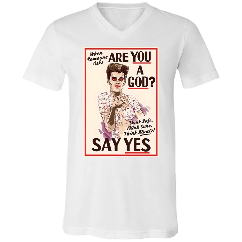 Unisex V-Neck T-Shirt - YN2QCG18 - White - 5