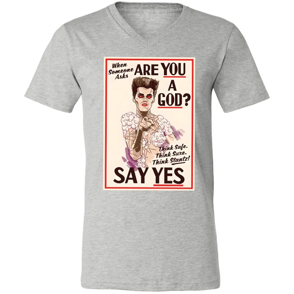 Unisex V-Neck T-Shirt - YN2QCG18 - Athletic Heather - 7