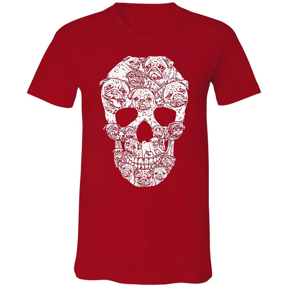 Unisex V-Neck T-Shirt - 5YYCGDZH - Red - 3