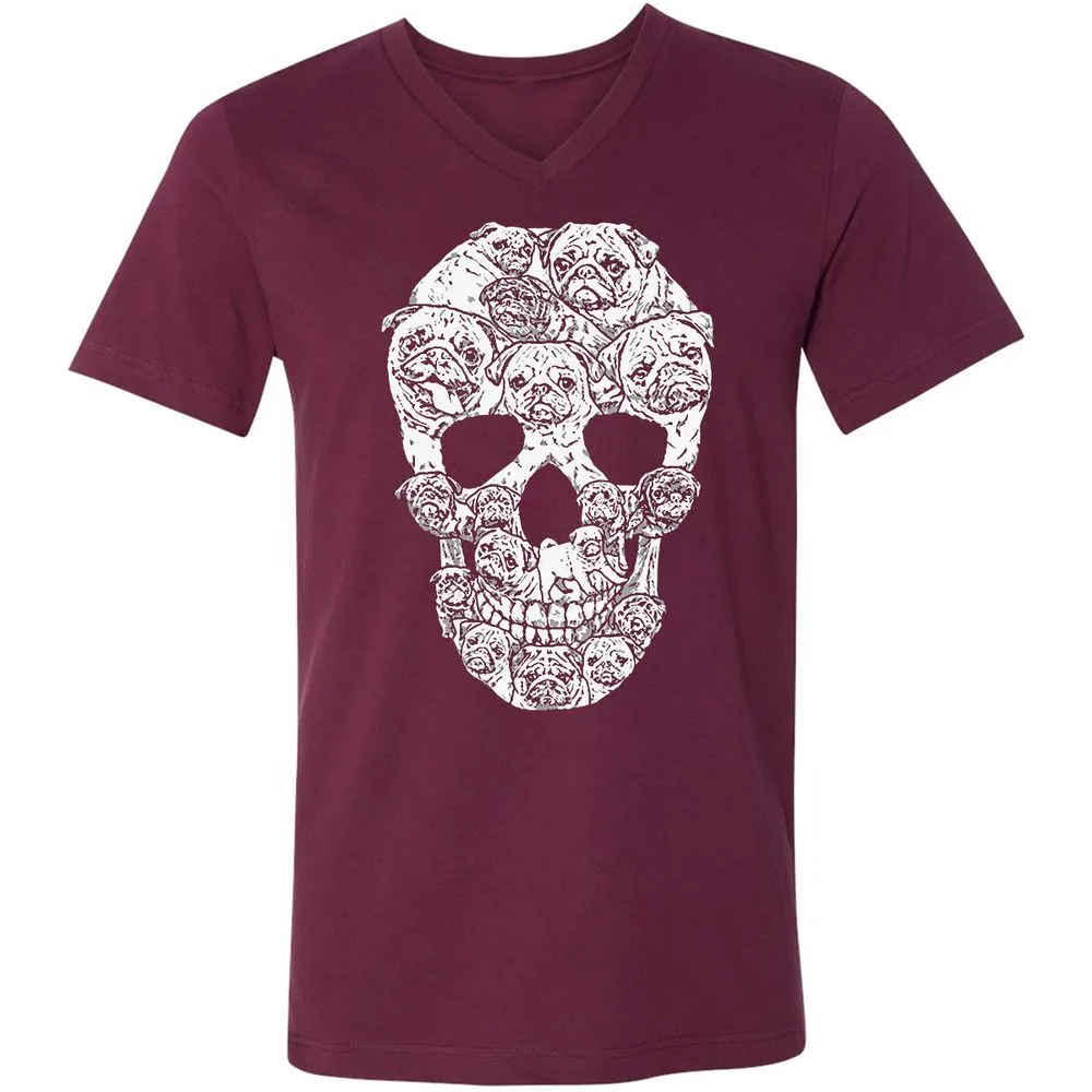 Unisex V-Neck T-Shirt - 5YYCGDZH - Maroon - 6