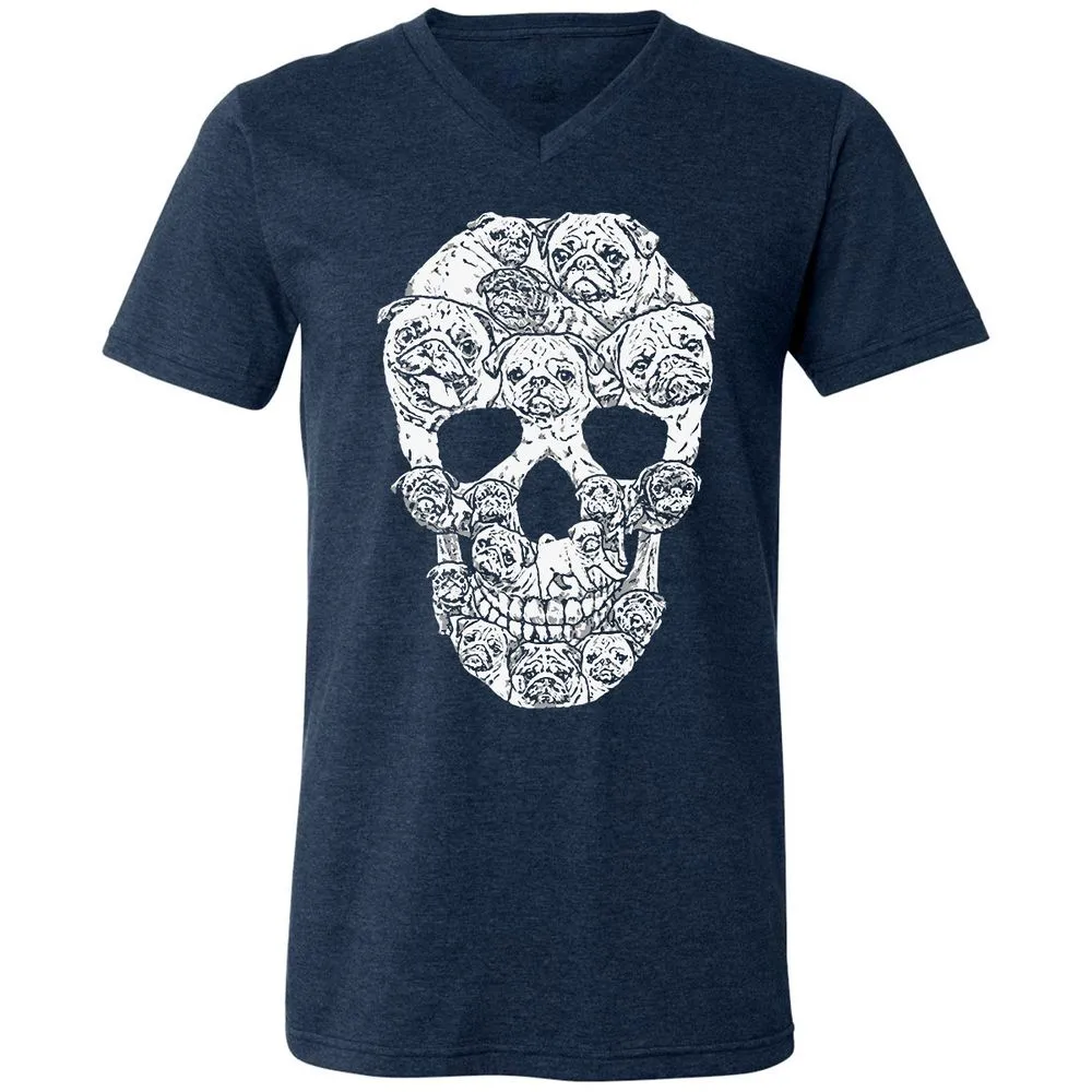 Unisex V-Neck T-Shirt - 5YYCGDZH - Heather Navy - 15