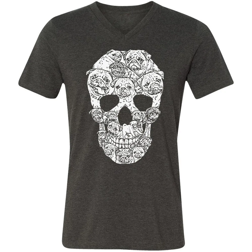 Unisex V-Neck T-Shirt - 5YYCGDZH - Dark Grey Heather - 8