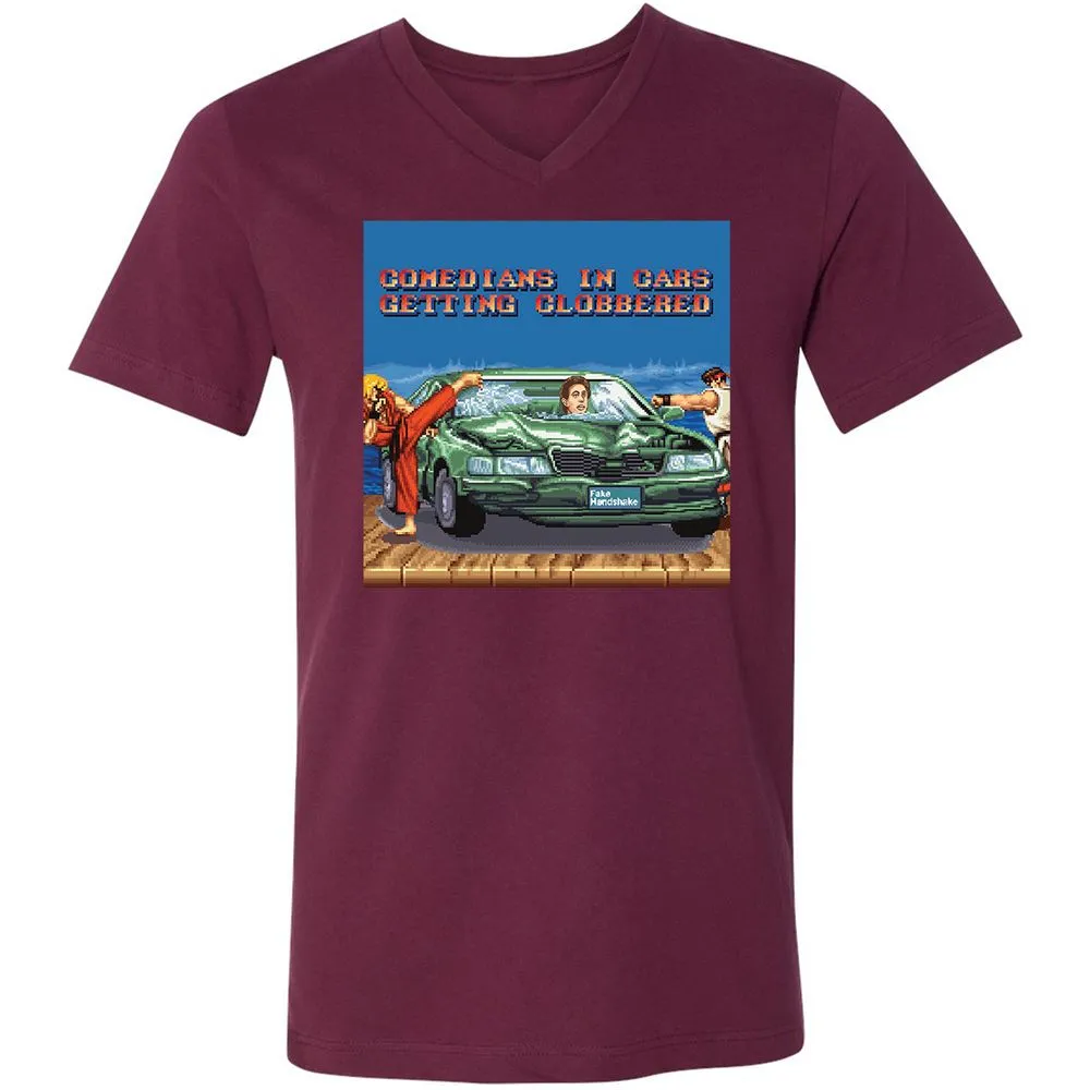 Unisex V-Neck T-Shirt - 9V252CMT - Maroon - 6