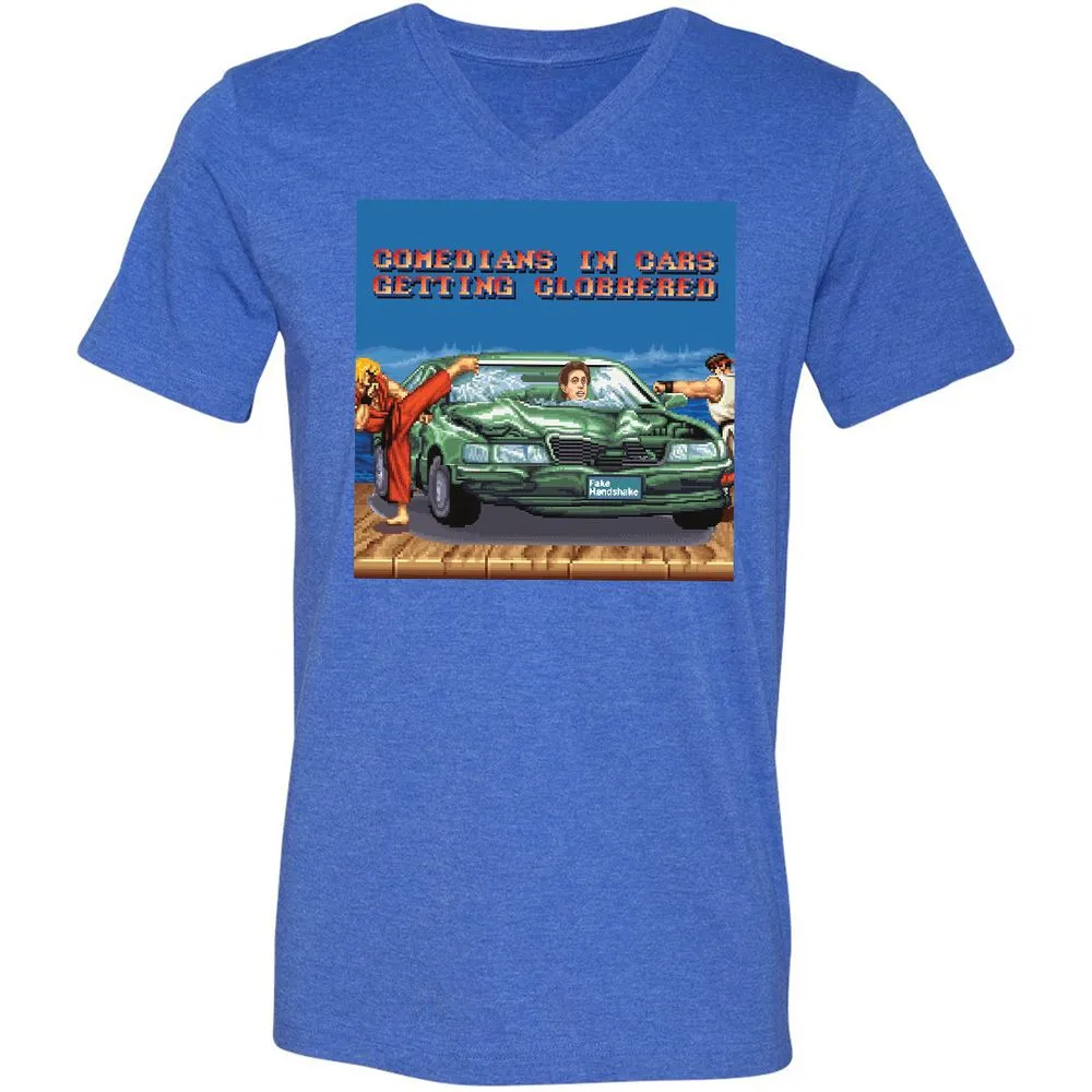 Unisex V-Neck T-Shirt - 9V252CMT - Heather True Royal - 14