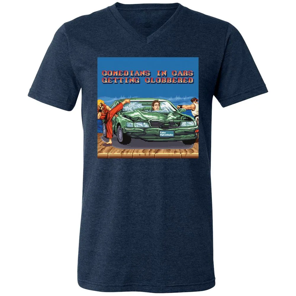 Unisex V-Neck T-Shirt - 9V252CMT - Heather Navy - 15