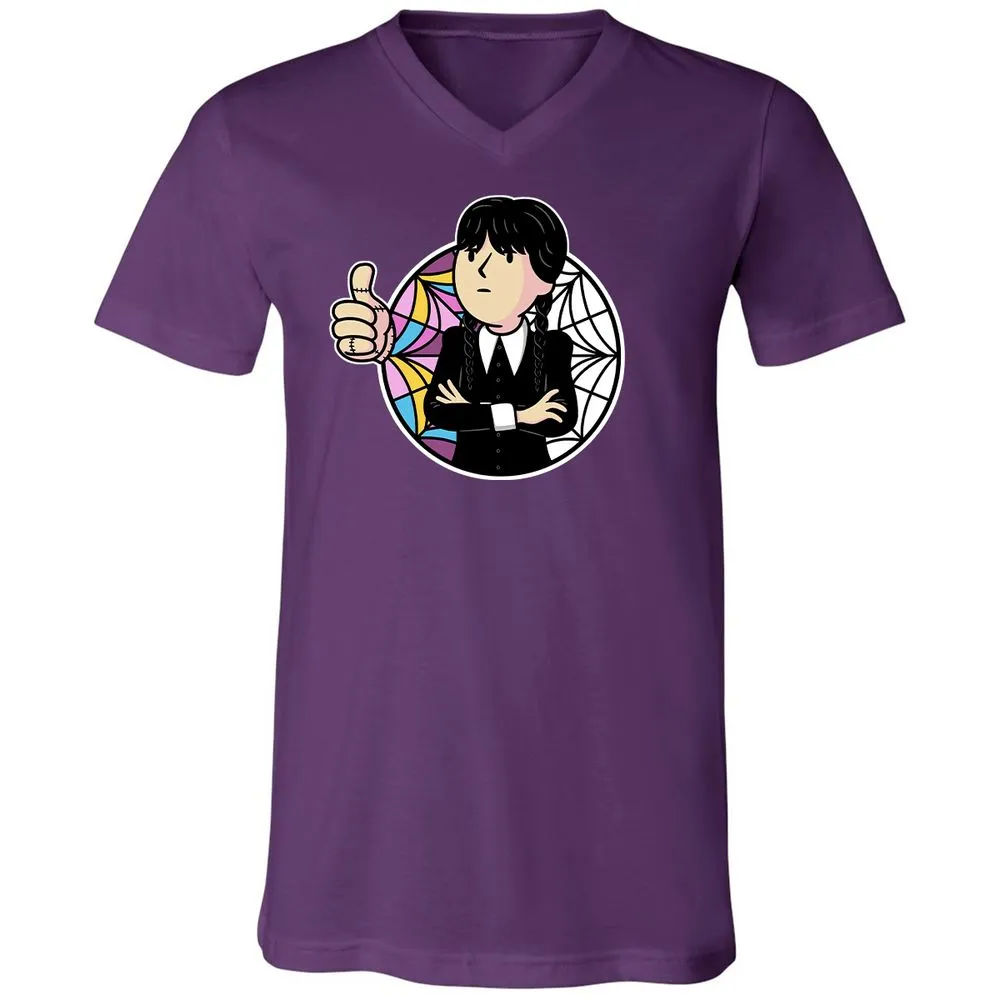 Unisex V-Neck T-Shirt - EDTXFLKL - Team Purple - 9