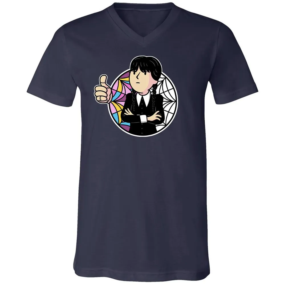Unisex V-Neck T-Shirt - EDTXFLKL - Navy - 2