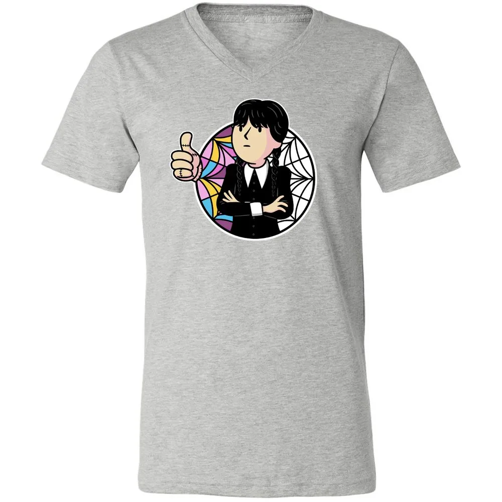 Unisex V-Neck T-Shirt - EDTXFLKL - Athletic Heather - 7