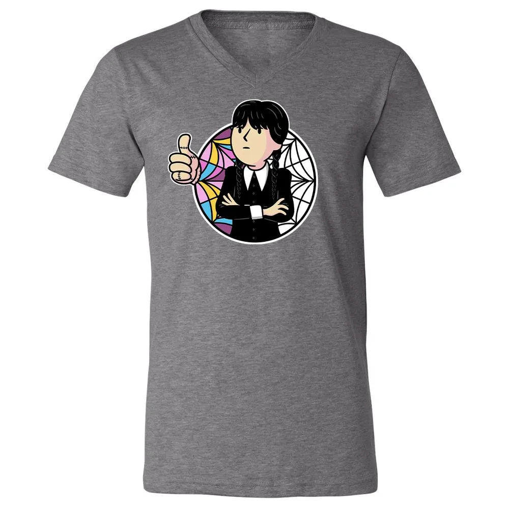 Unisex V-Neck T-Shirt - EDTXFLKL - Deep Heather - 13