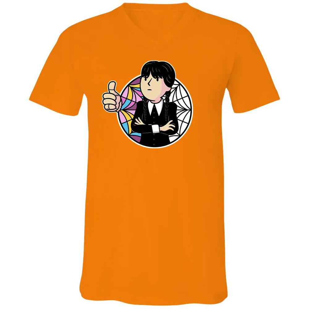 Unisex V-Neck T-Shirt - EDTXFLKL - Orange - 11
