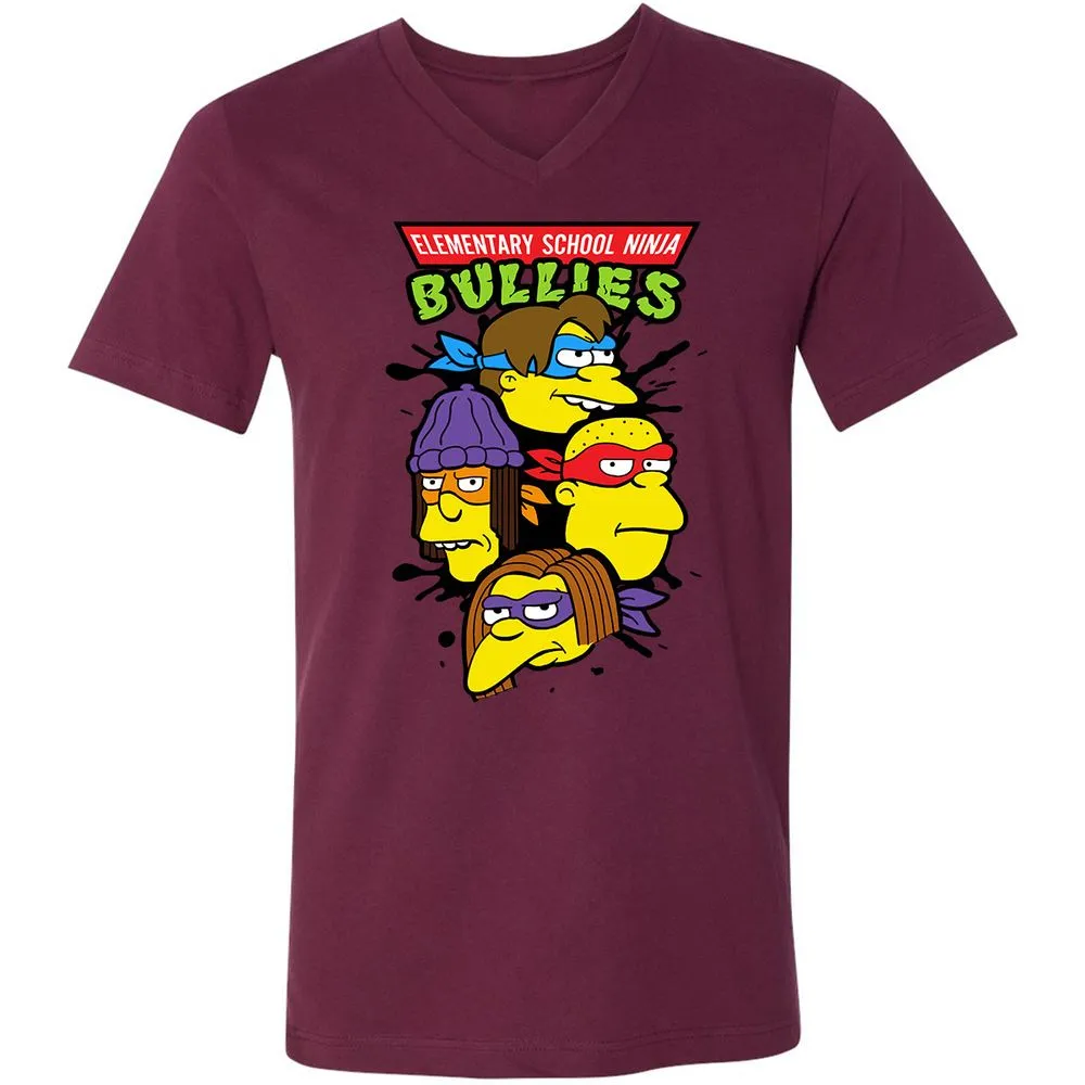 Unisex V-Neck T-Shirt - RTVPKV9W - Maroon - 6