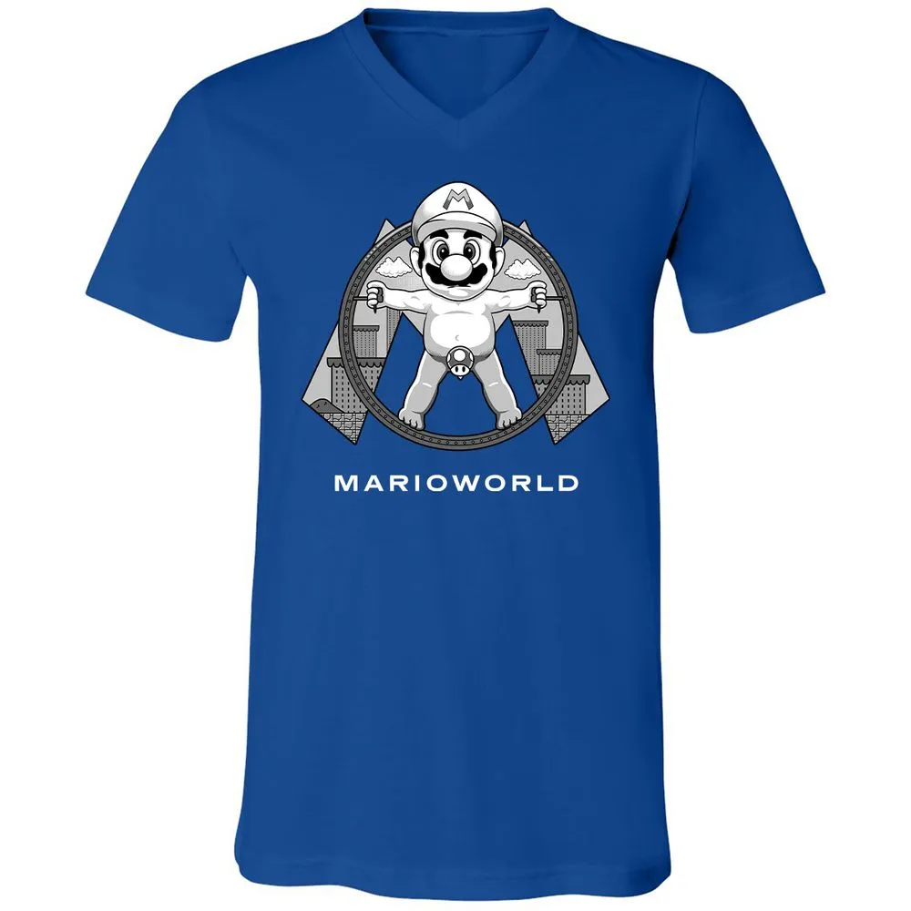 Unisex V-Neck T-Shirt - QM9CYN89 - True Royal - 4