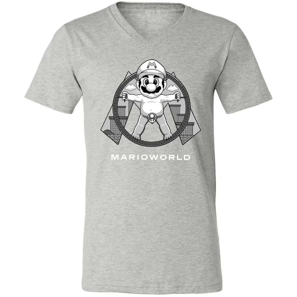 Unisex V-Neck T-Shirt - QM9CYN89 - Athletic Heather - 7