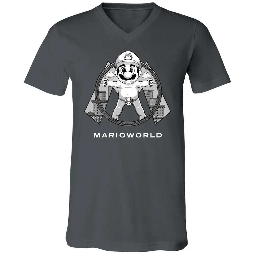 Unisex V-Neck T-Shirt - QM9CYN89 - Asphalt - 12