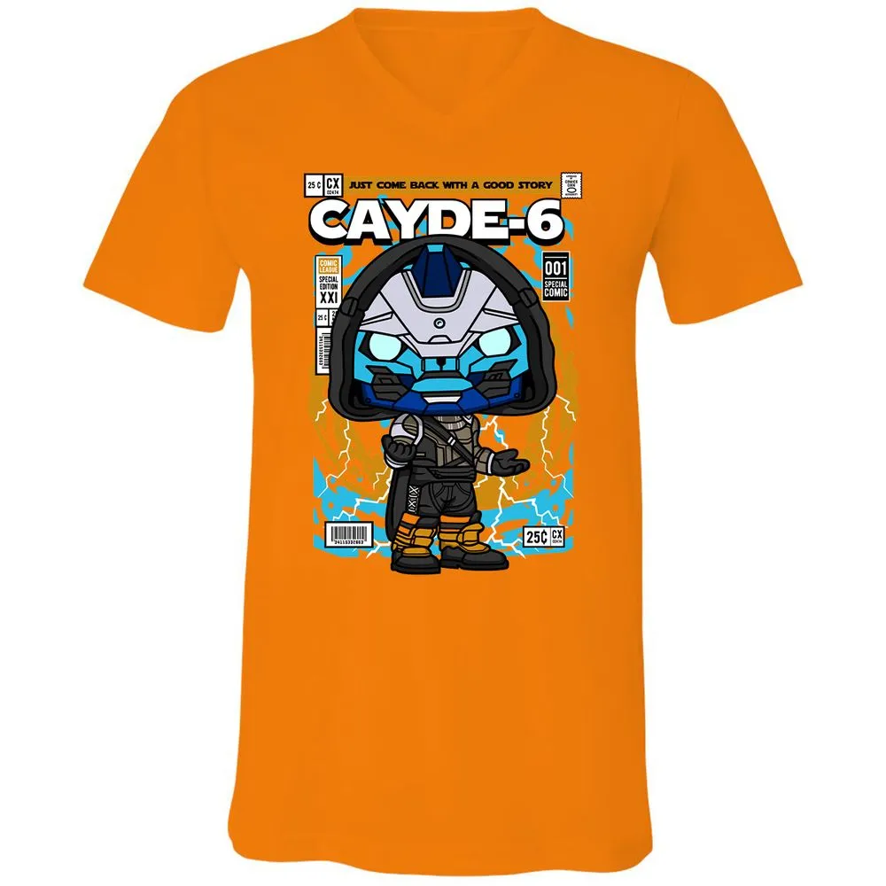Unisex V-Neck T-Shirt - BBC15D3Q - Orange - 11