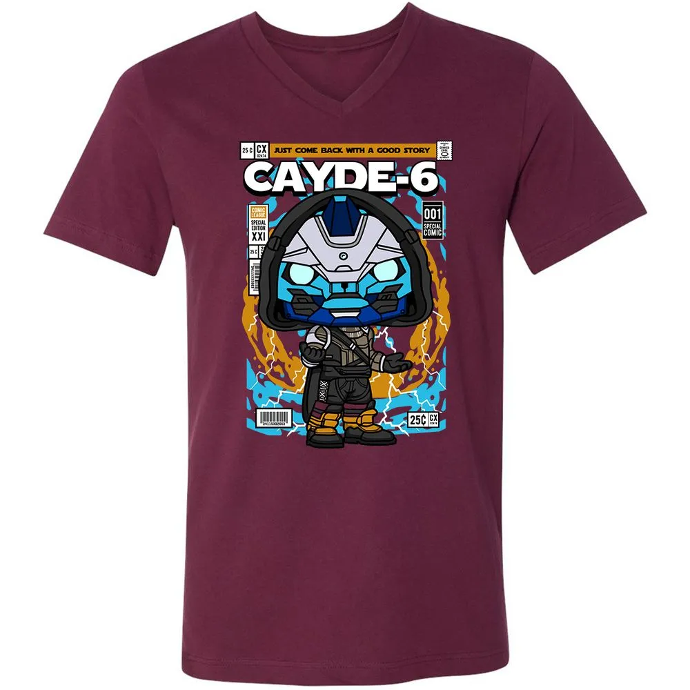 Unisex V-Neck T-Shirt - BBC15D3Q - Maroon - 6