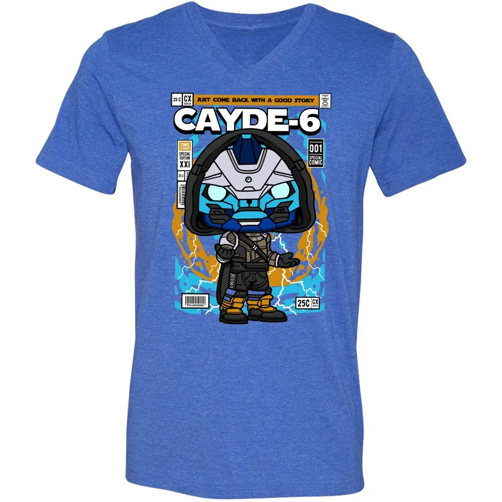 Unisex V-Neck T-Shirt - BBC15D3Q - Heather True Royal - 14