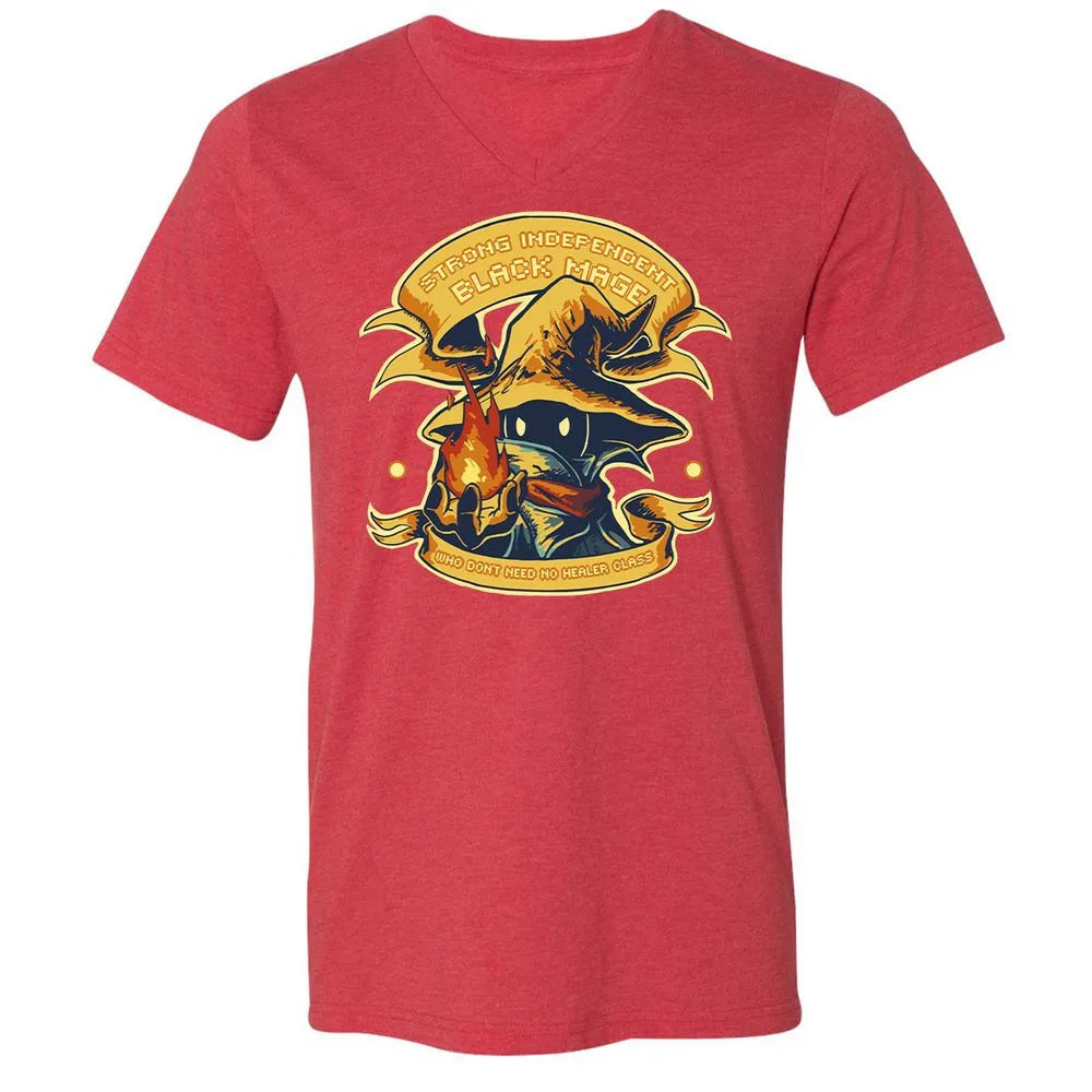 Unisex V-Neck T-Shirt - TA4CN76V - Heather Red - 16