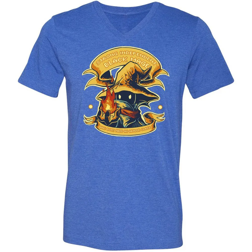 Unisex V-Neck T-Shirt - TA4CN76V - Heather True Royal - 14