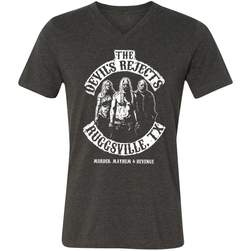 Unisex V-Neck T-Shirt - EX4TWWRT - Dark Grey Heather - 8