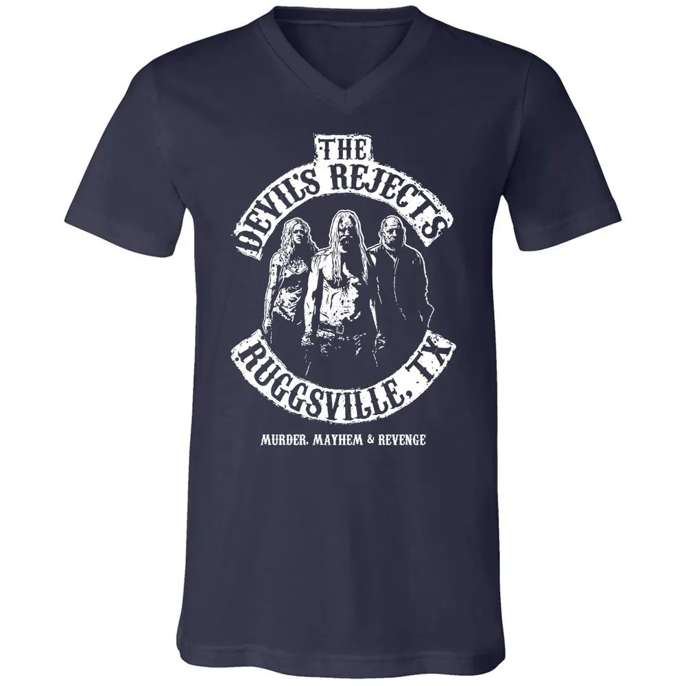 Unisex V-Neck T-Shirt - EX4TWWRT - Navy - 2