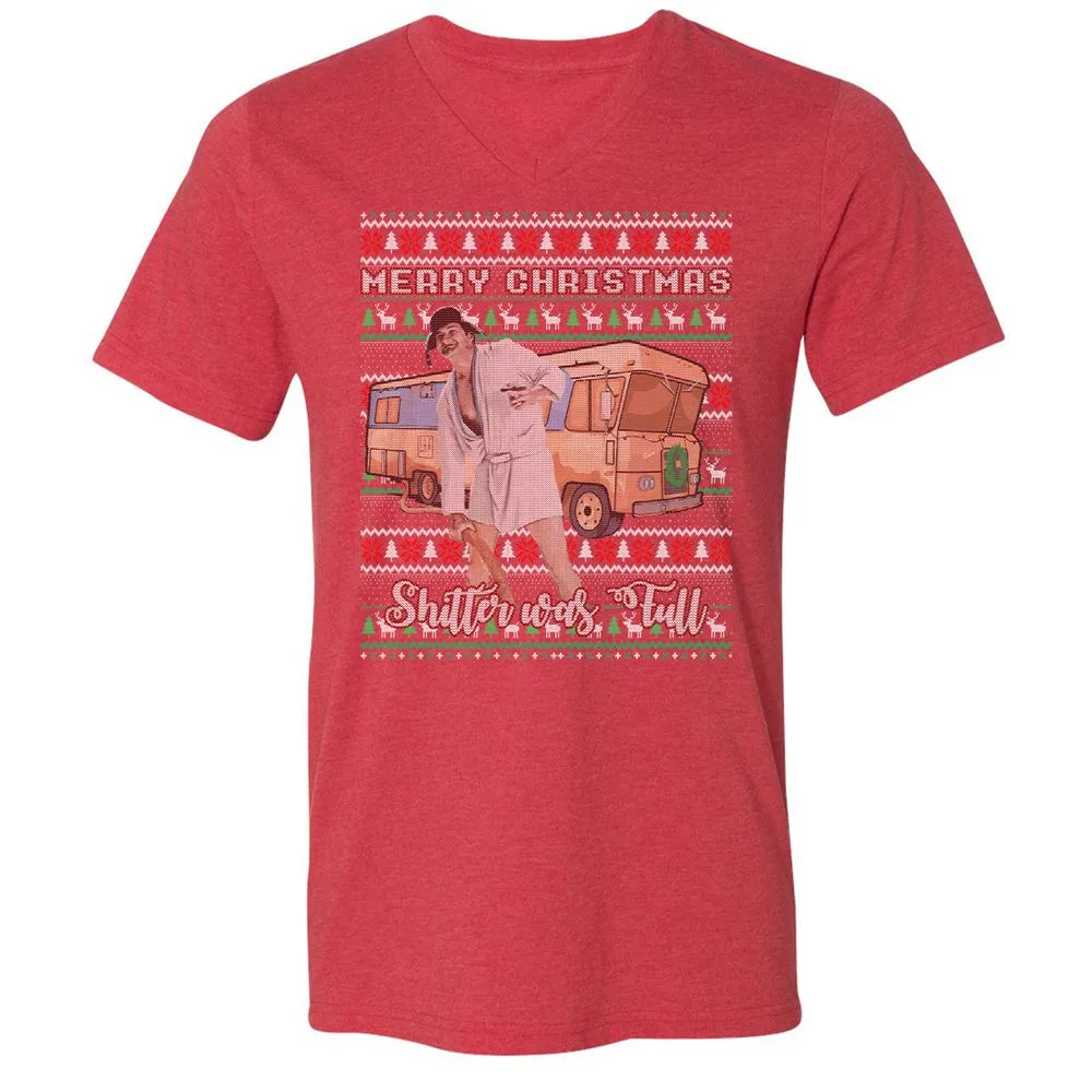 Unisex V-Neck T-Shirt - DX58ZCUD - Heather Red - 16