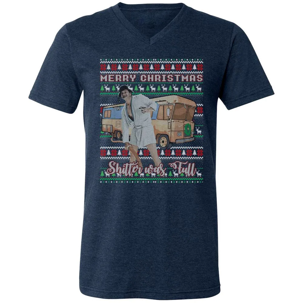 Unisex V-Neck T-Shirt - DX58ZCUD - Heather Navy - 15