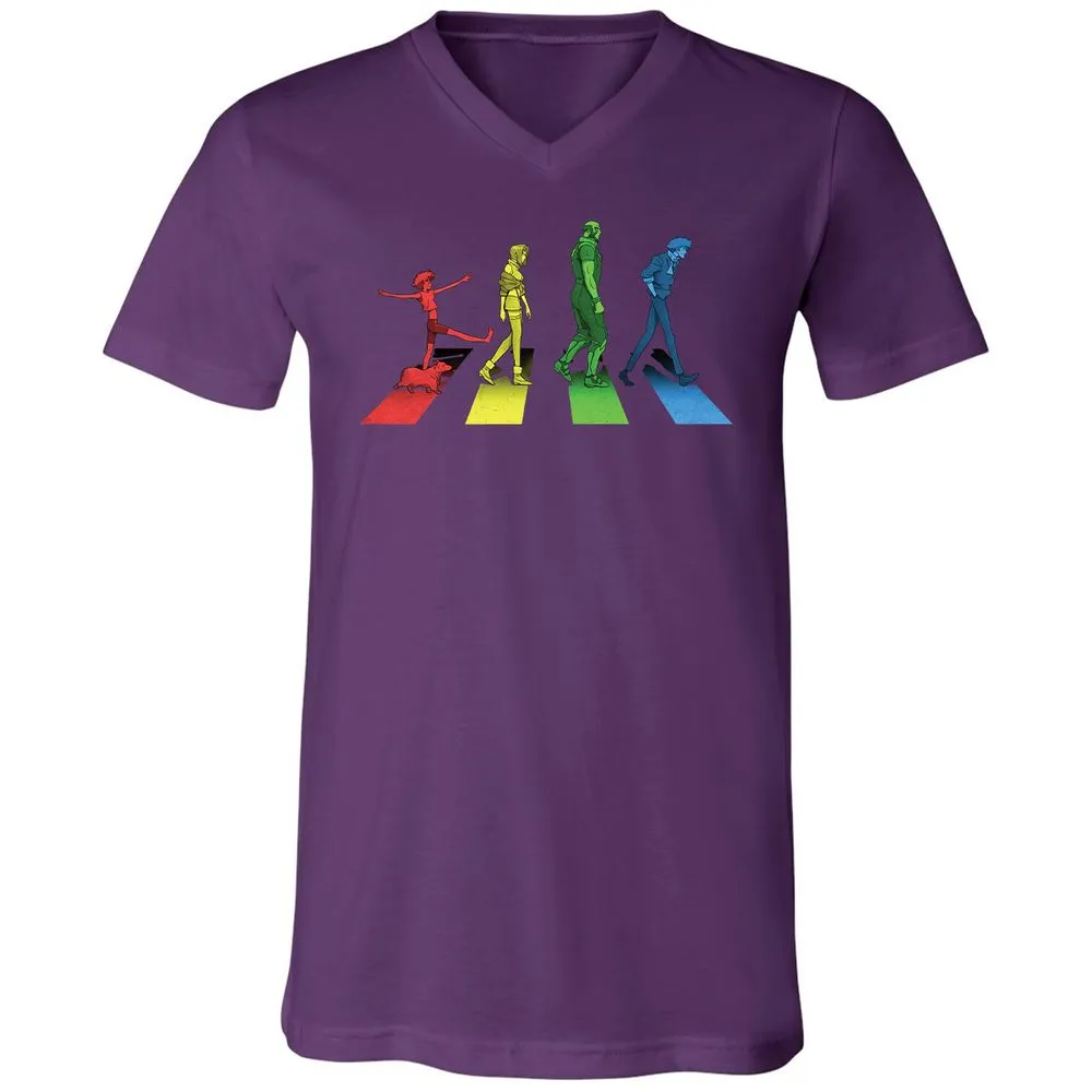 Unisex V-Neck T-Shirt - C8XSECXU - Team Purple - 9