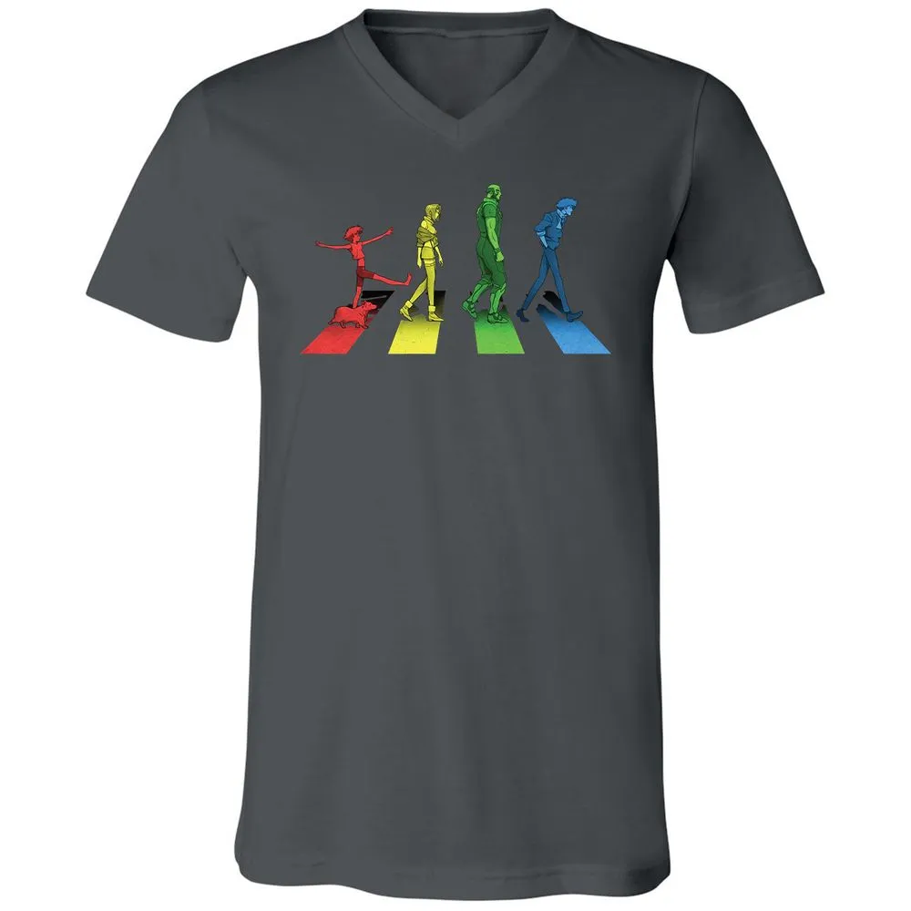 Unisex V-Neck T-Shirt - C8XSECXU - Asphalt - 12