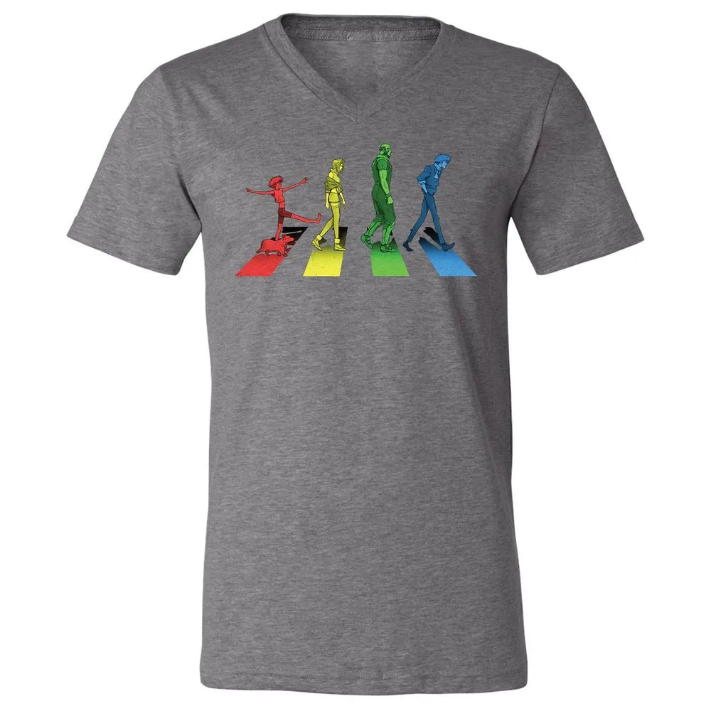 Unisex V-Neck T-Shirt - C8XSECXU - Deep Heather - 13