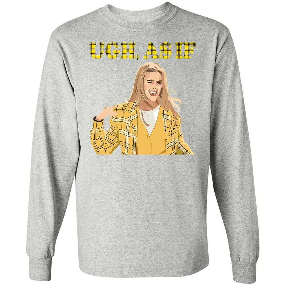 Long Sleeve T-Shirt - WCR9BQQ7 - Ash - 7