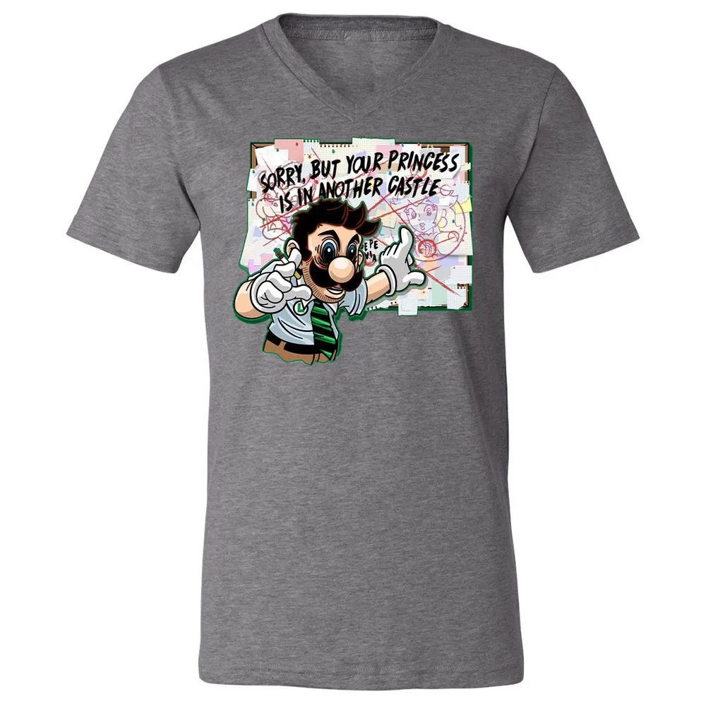 Unisex V-Neck T-Shirt - 34G91UM3 - Deep Heather - 13
