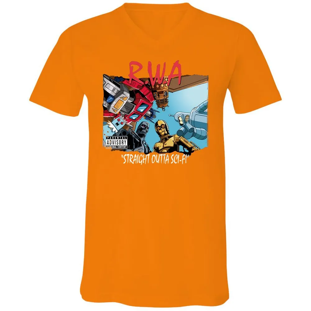 Unisex V-Neck T-Shirt - KCGGVCUV - Orange - 11