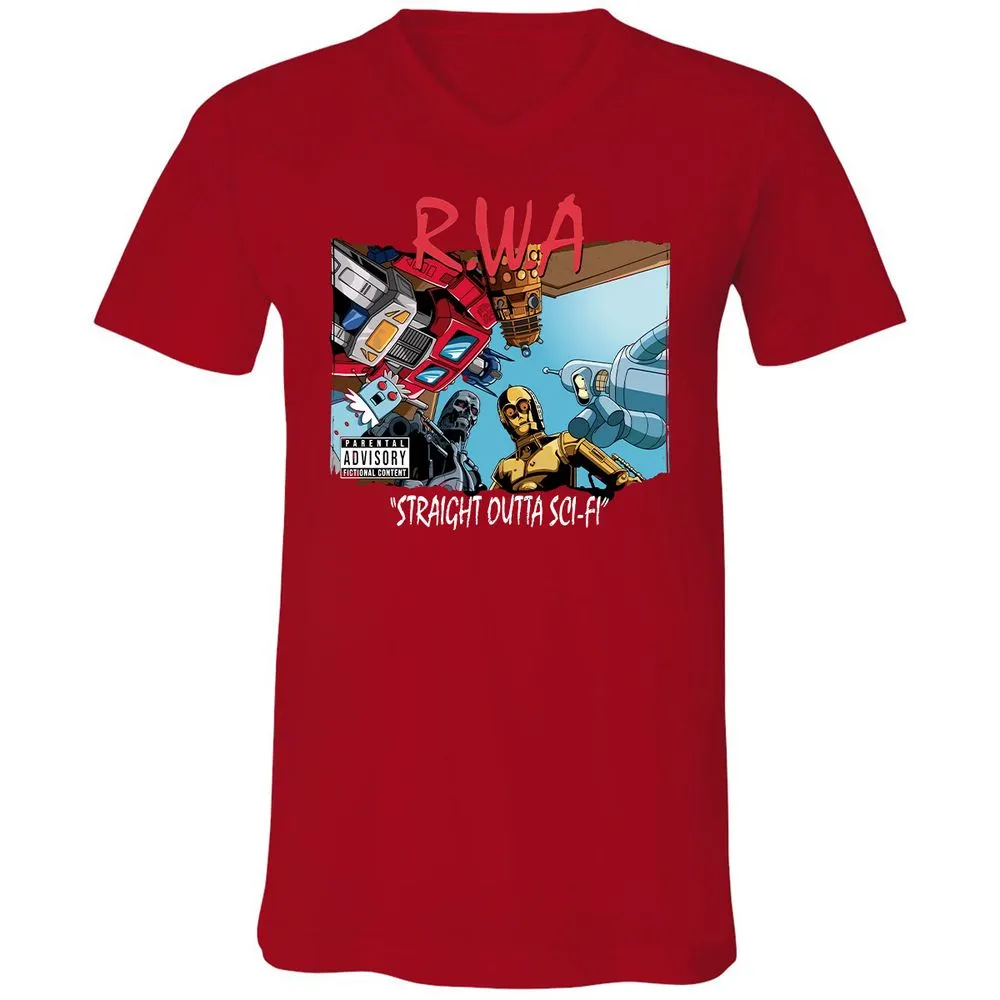 Unisex V-Neck T-Shirt - KCGGVCUV - Red - 3
