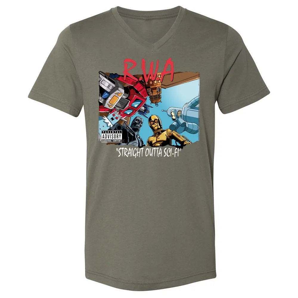 Unisex V-Neck T-Shirt - KCGGVCUV - Military Green - 10