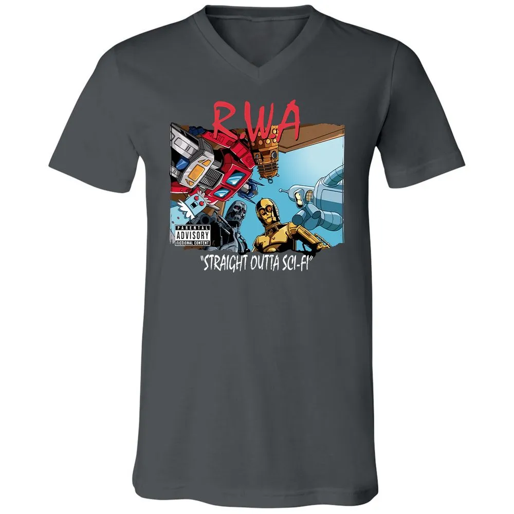 Unisex V-Neck T-Shirt - KCGGVCUV - Asphalt - 12