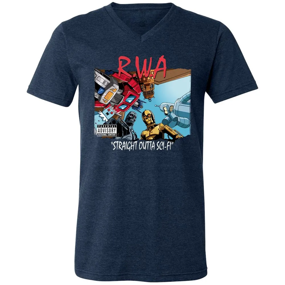 Unisex V-Neck T-Shirt - KCGGVCUV - Heather Navy - 15