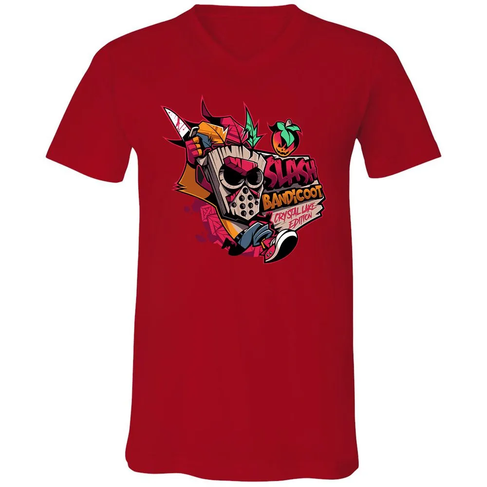 Unisex V-Neck T-Shirt - 9KWYY1KK - Red - 3