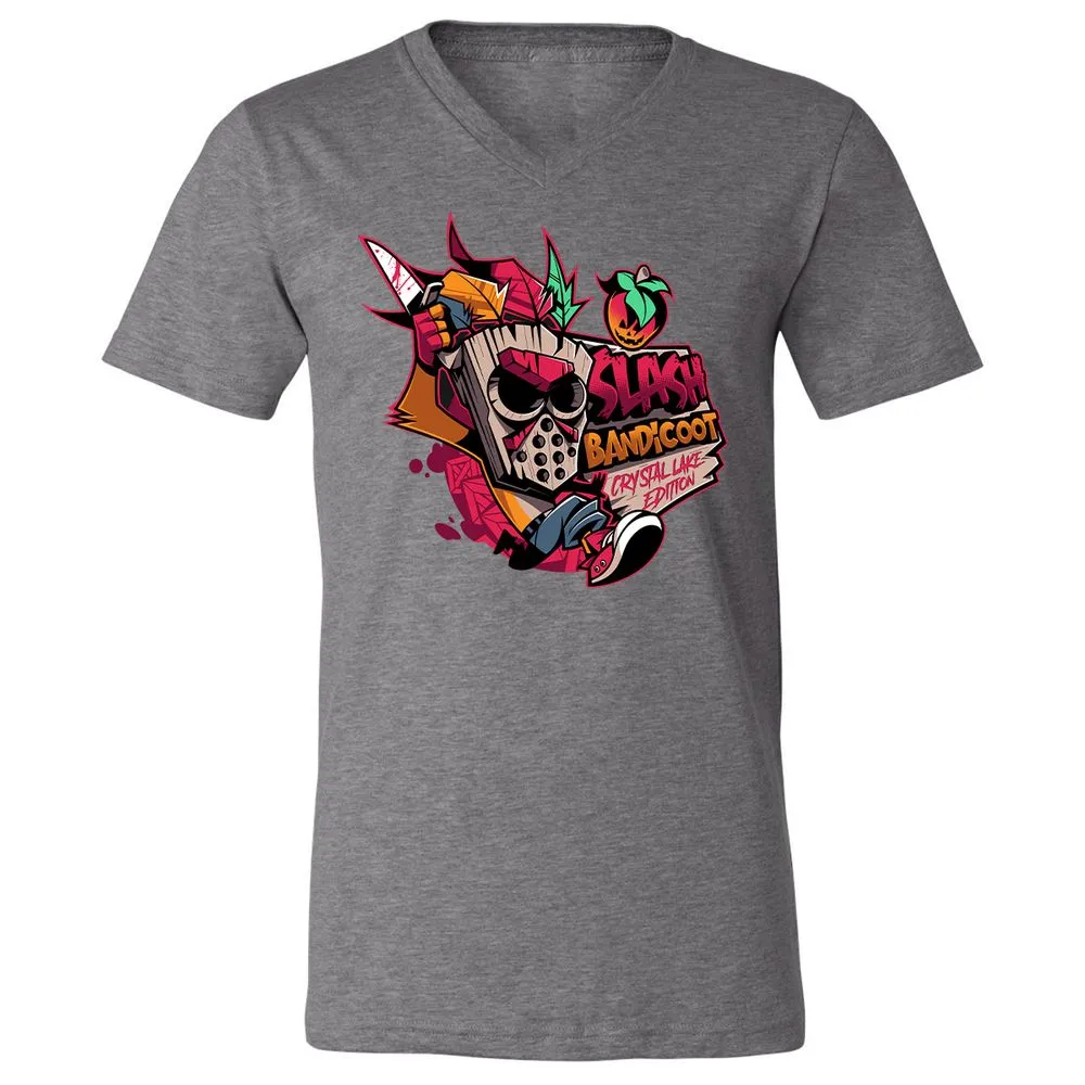 Unisex V-Neck T-Shirt - 9KWYY1KK - Deep Heather - 13