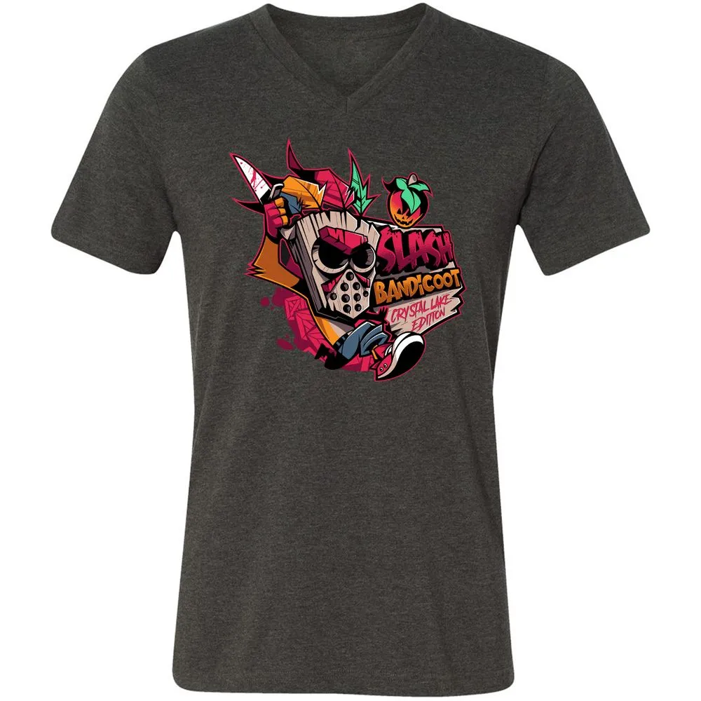 Unisex V-Neck T-Shirt - 9KWYY1KK - Dark Grey Heather - 8