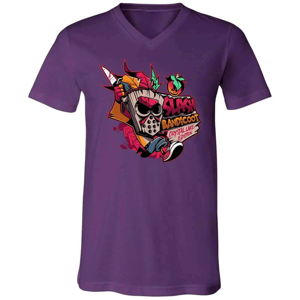 Unisex V-Neck T-Shirt - 9KWYY1KK - Team Purple - 9