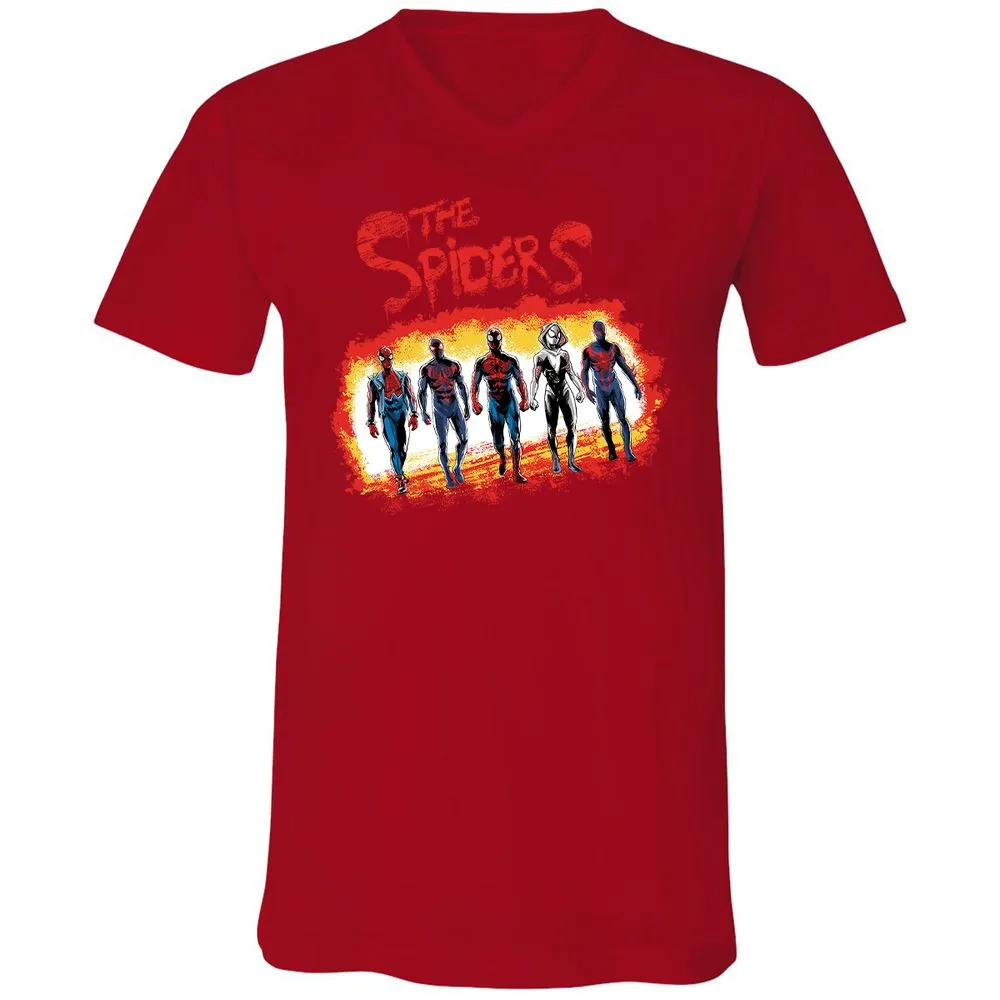 Unisex V-Neck T-Shirt - 6V7BQMEZ - Red - 3