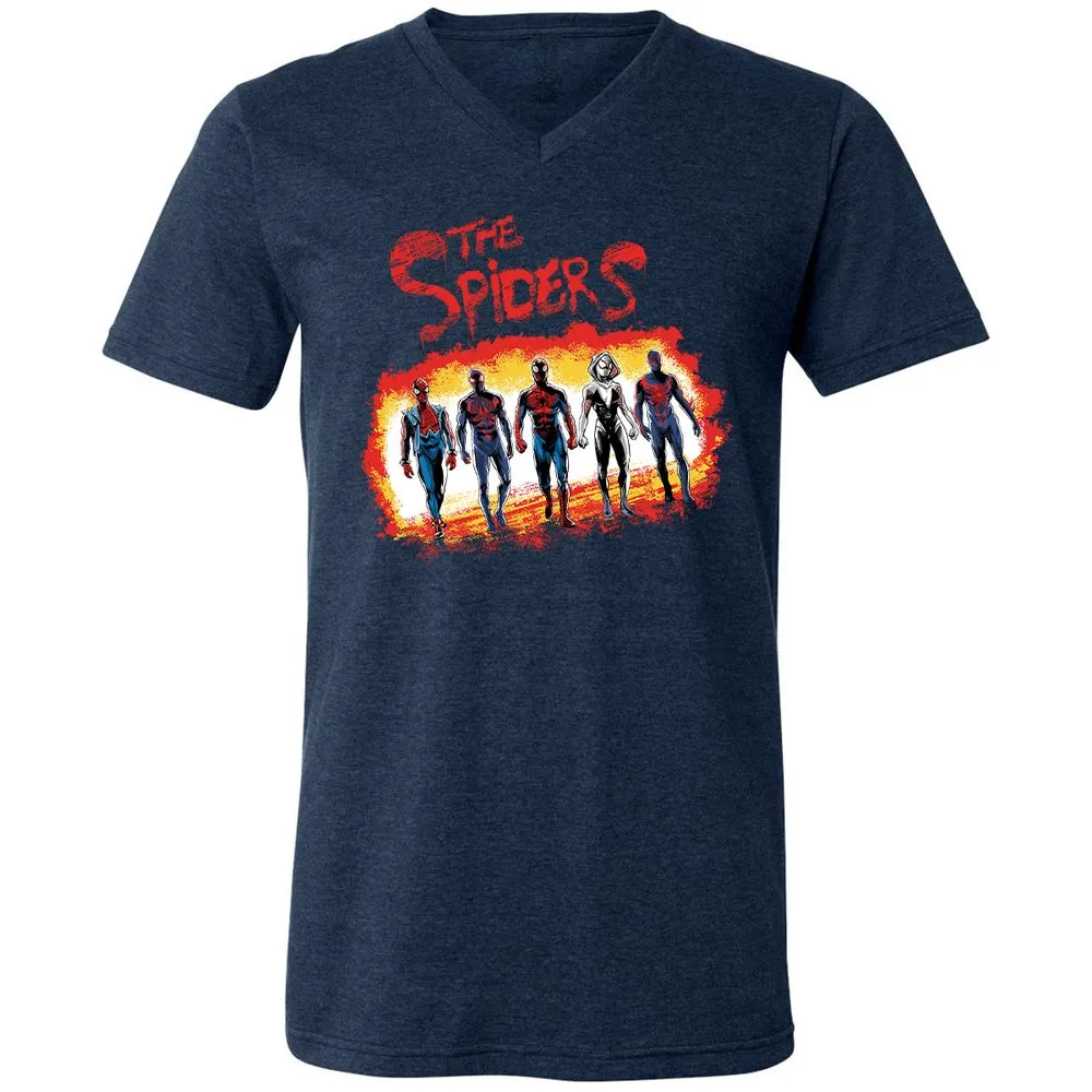 Unisex V-Neck T-Shirt - 6V7BQMEZ - Heather Navy - 15