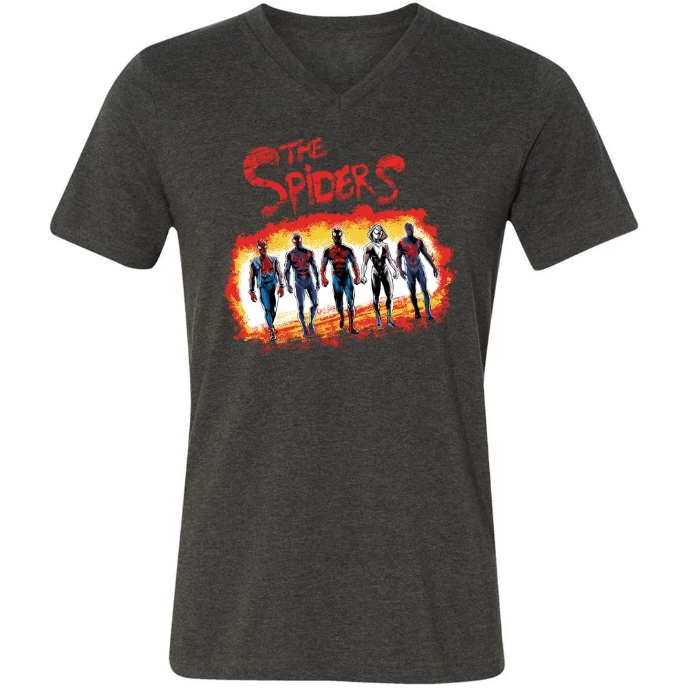 Unisex V-Neck T-Shirt - 6V7BQMEZ - Dark Grey Heather - 8