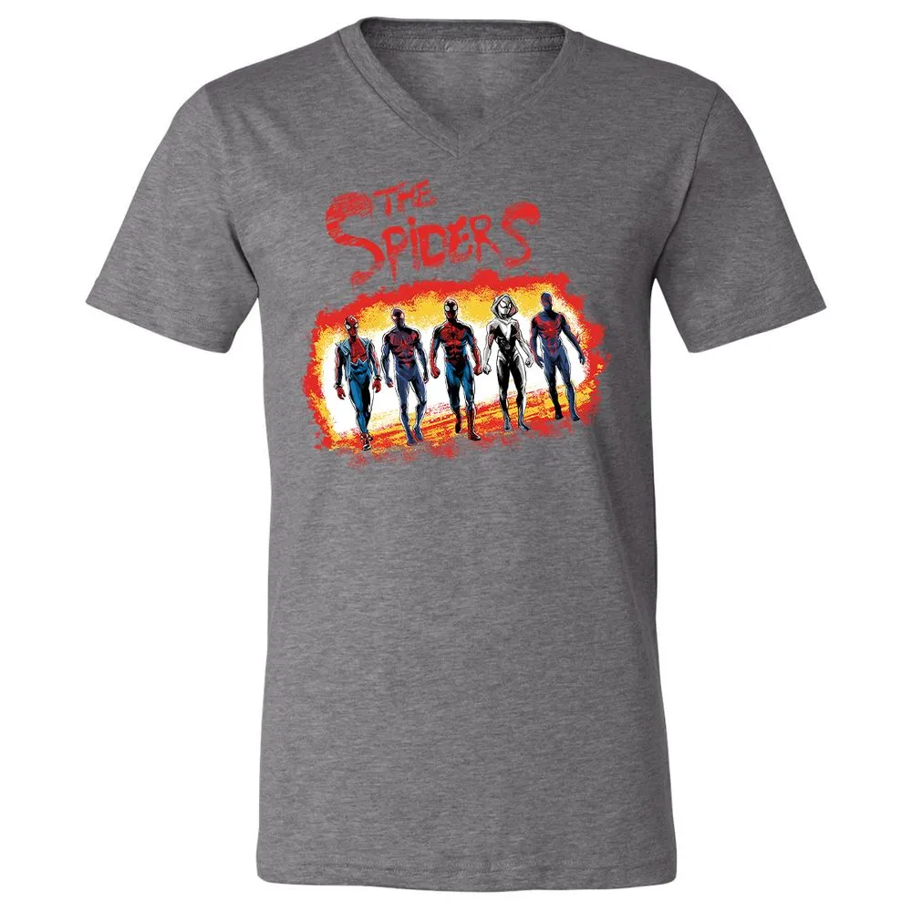 Unisex V-Neck T-Shirt - 6V7BQMEZ - Deep Heather - 13