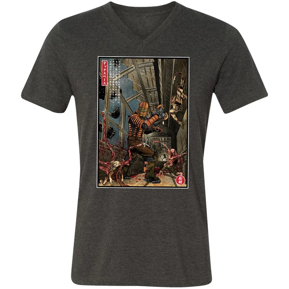 Unisex V-Neck T-Shirt - WCFL5KR1 - Dark Grey Heather - 8
