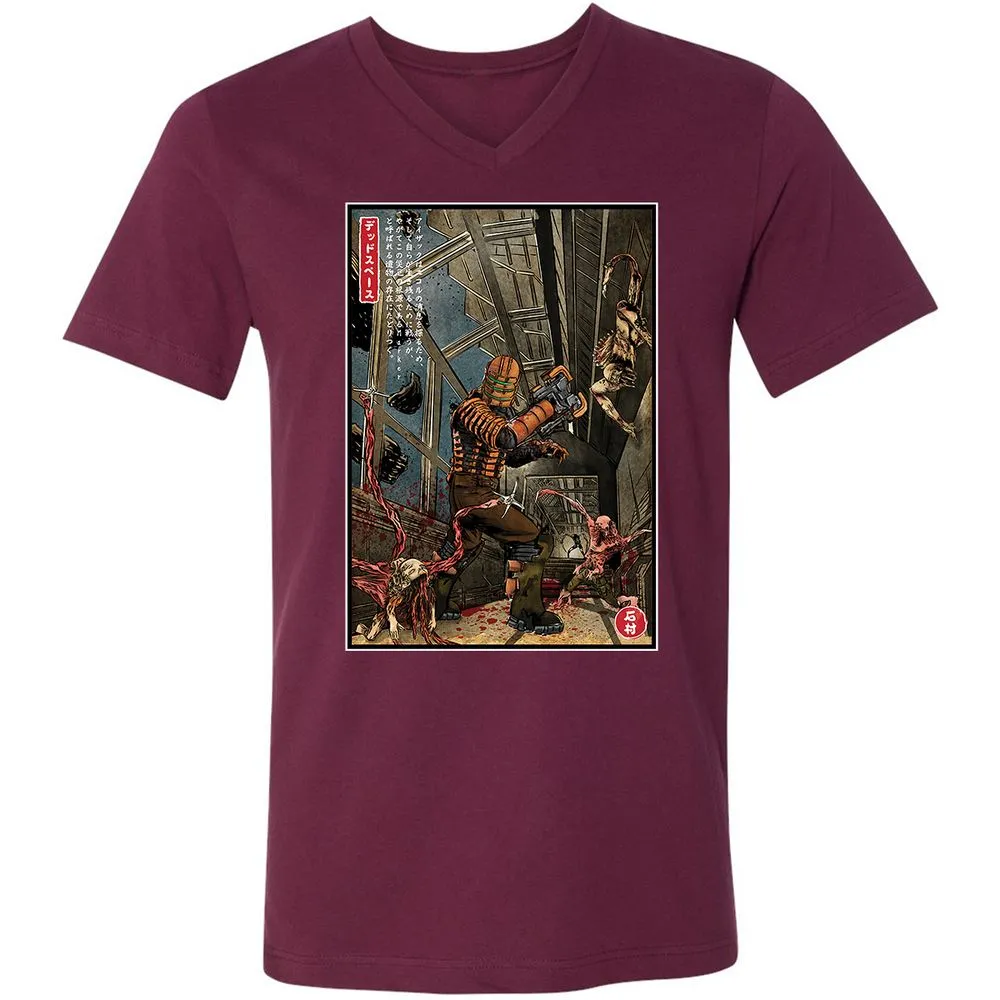 Unisex V-Neck T-Shirt - WCFL5KR1 - Maroon - 6