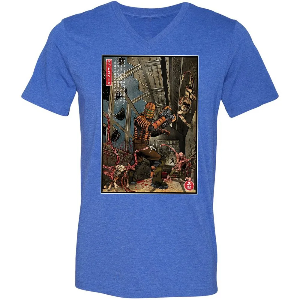 Unisex V-Neck T-Shirt - WCFL5KR1 - Heather True Royal - 14