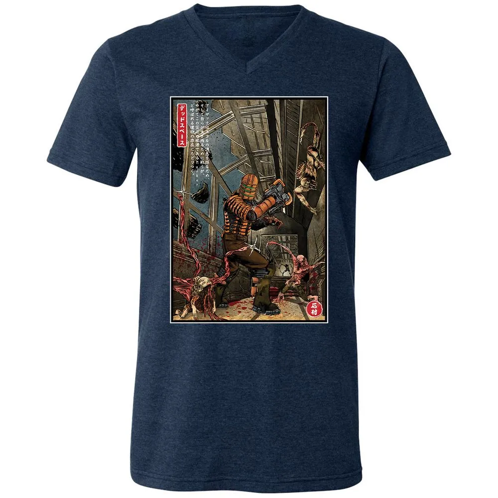 Unisex V-Neck T-Shirt - WCFL5KR1 - Heather Navy - 15